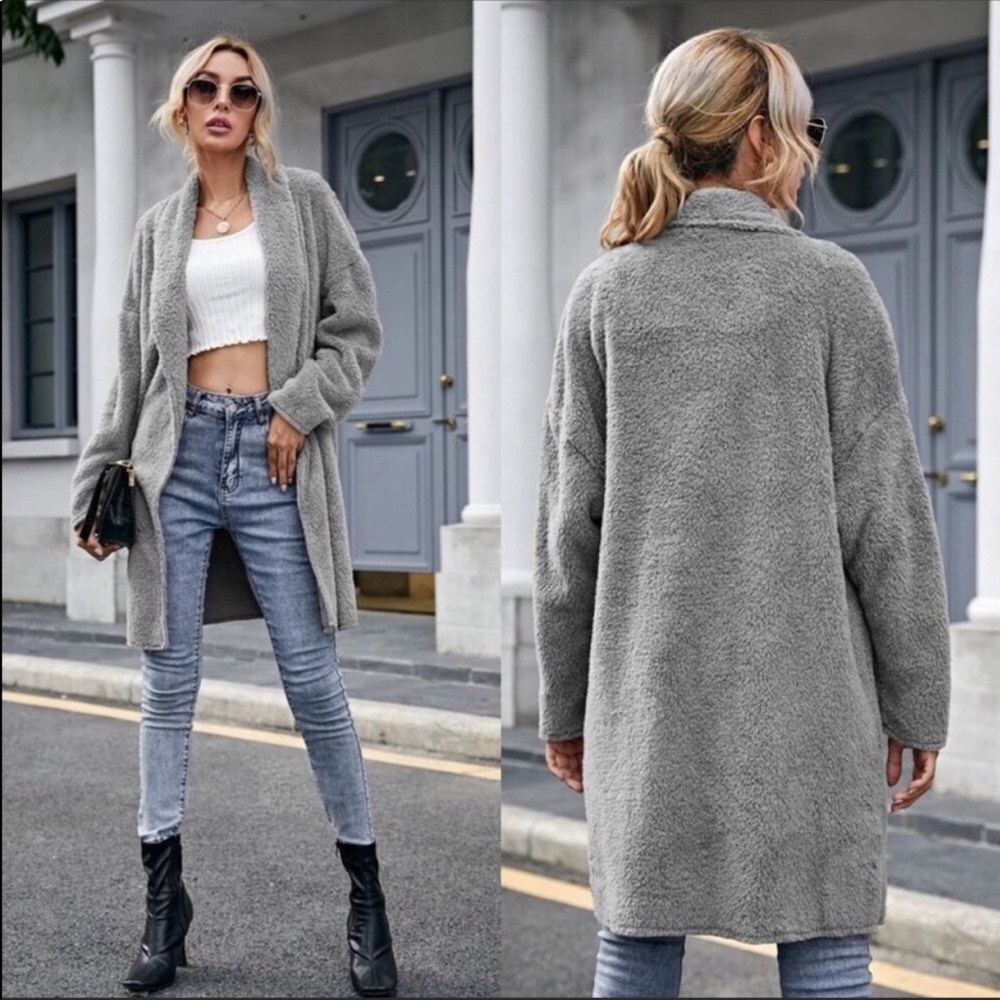 Teddy Jacket- GRAY - Picture 2 of 9